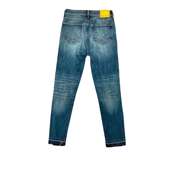 Denim Forum Nico Mid Crop Jeans Medium Lagoon Wash Size 27 - Picture 6 of 10